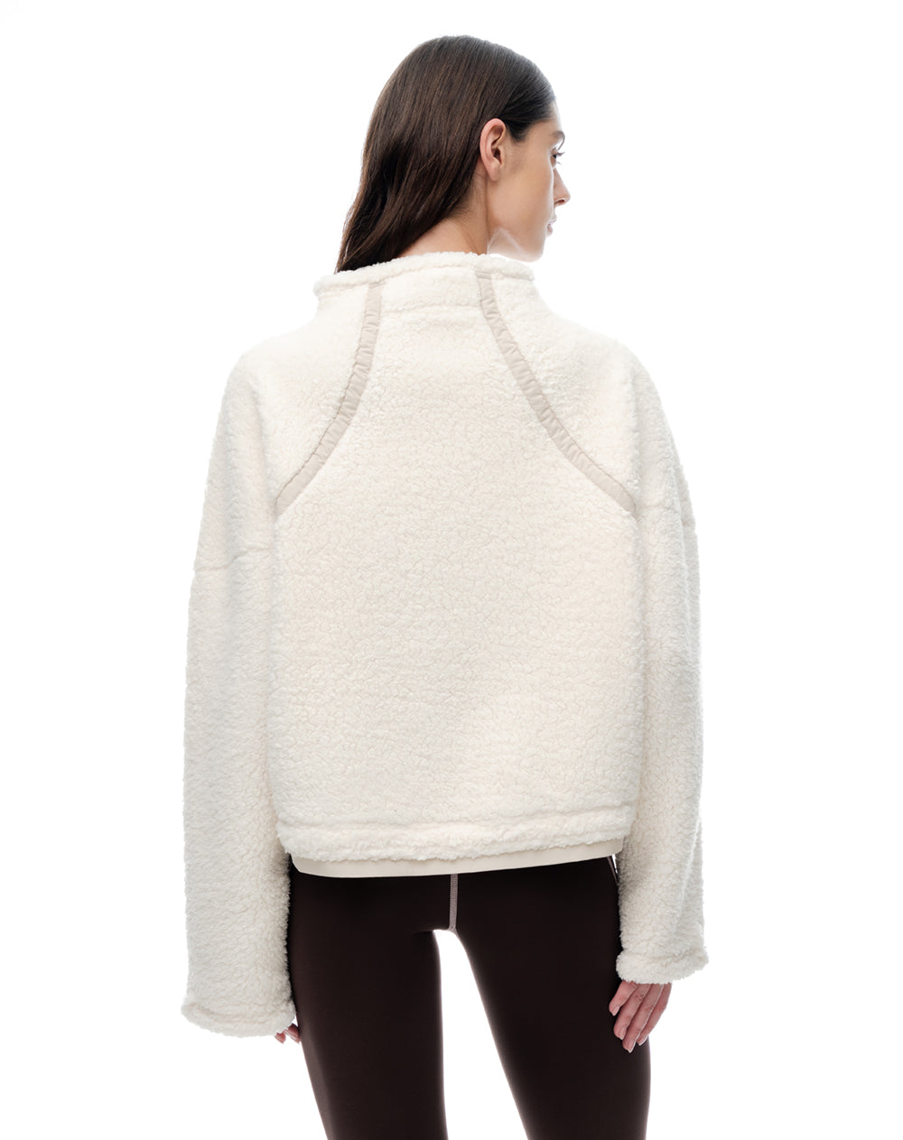 Buzo oversize borrego avena mujer