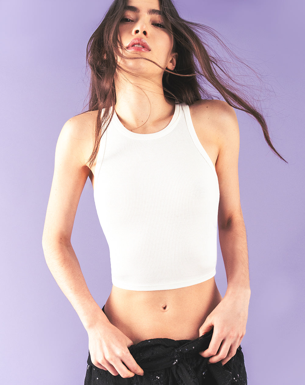 Camiseta slim blanca mujer
