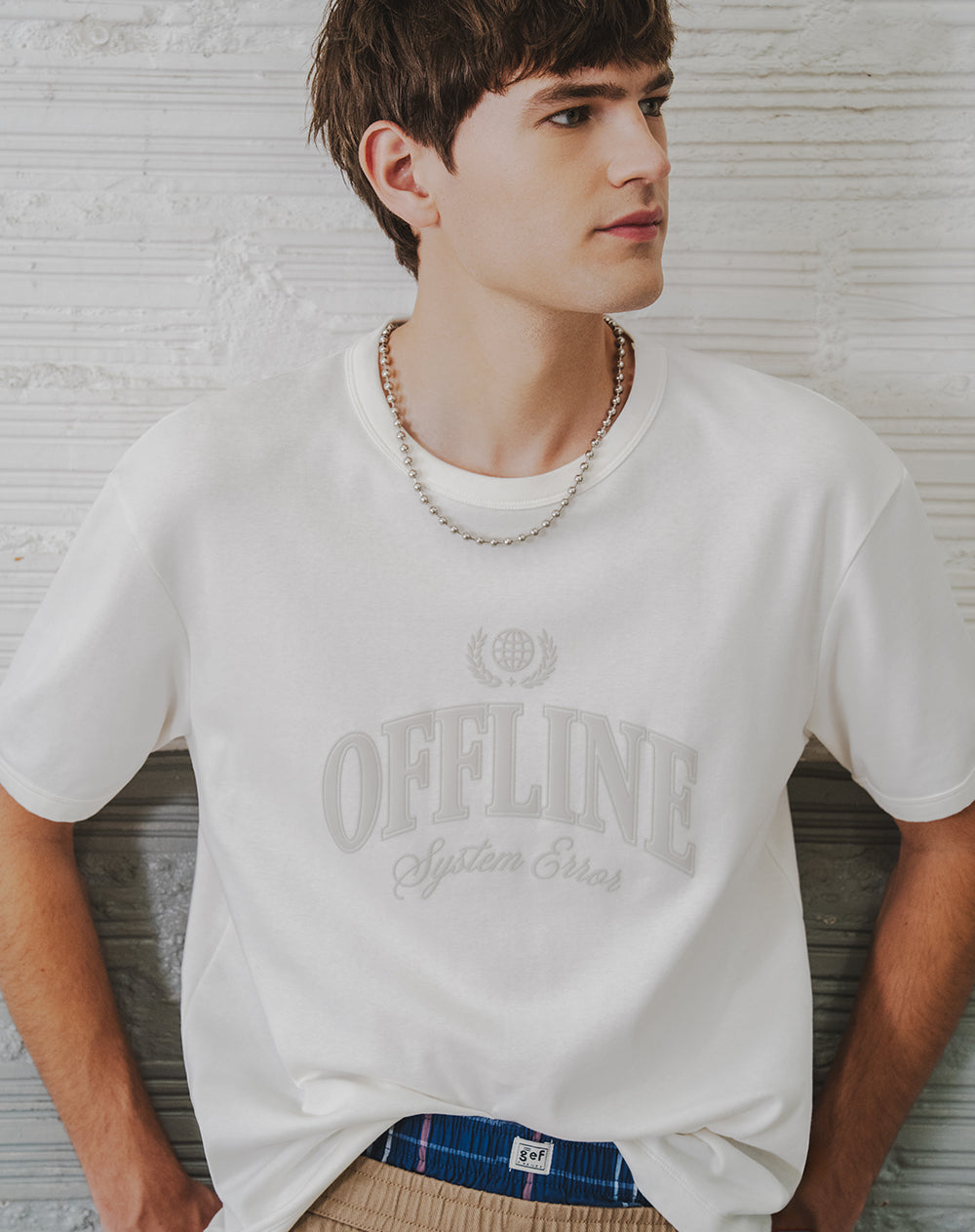 Camiseta regular fit manga corta blanca