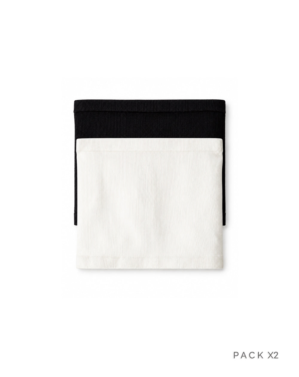 Pack x2 strapless seamless negro + vainilla mujer