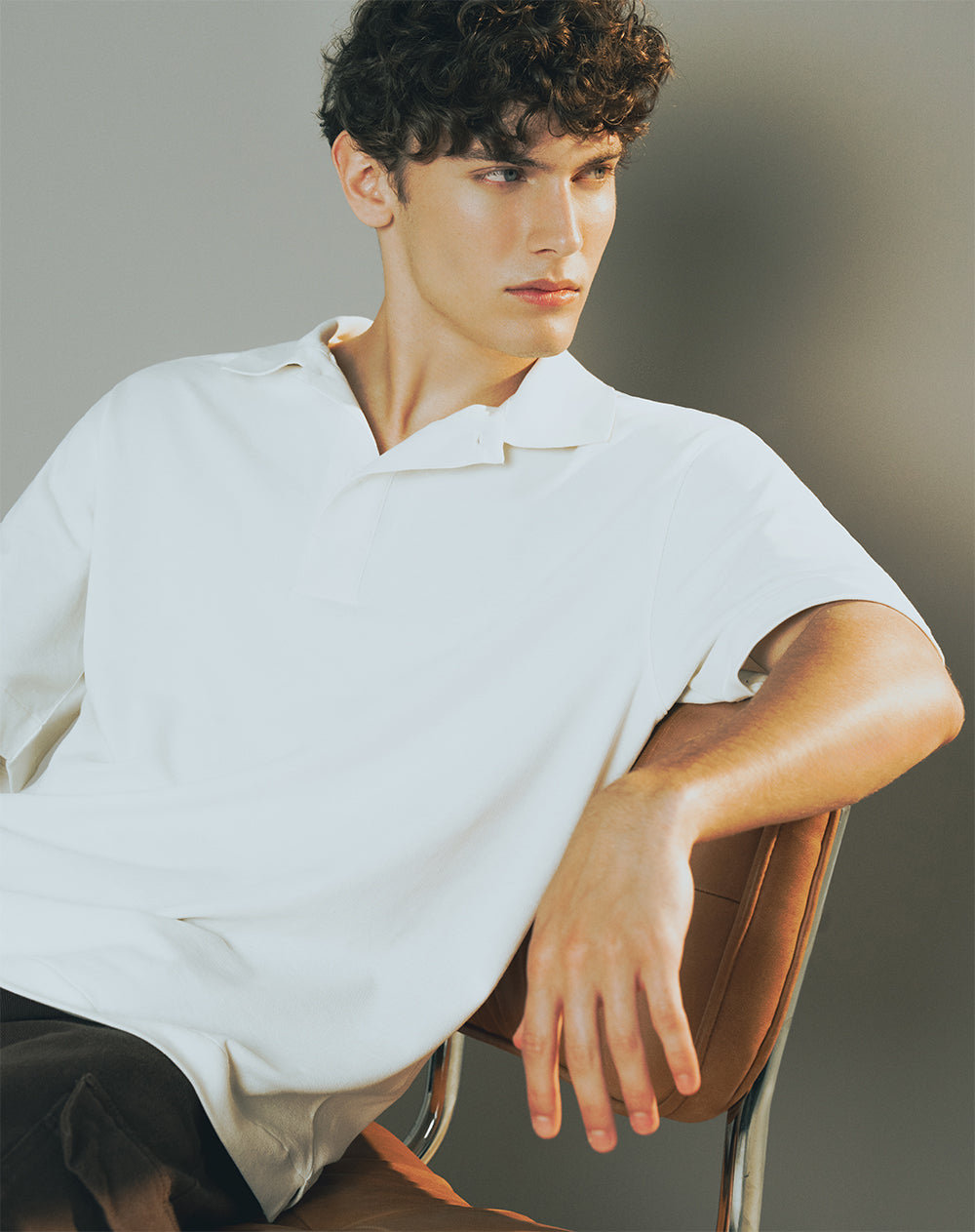 Polo regular vainilla hombre