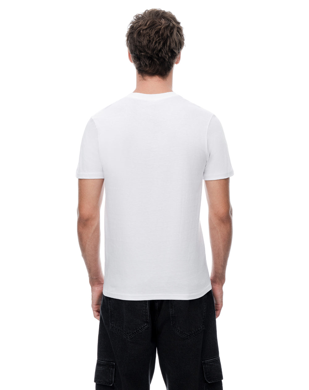 Camiseta slim algodón jersey x2unds blanca hombre