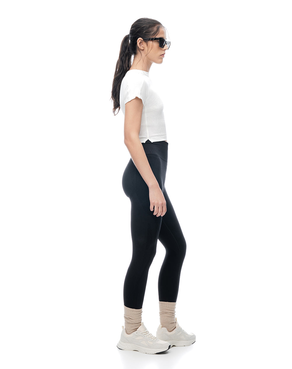 Legging deportivo seamless negro mujer