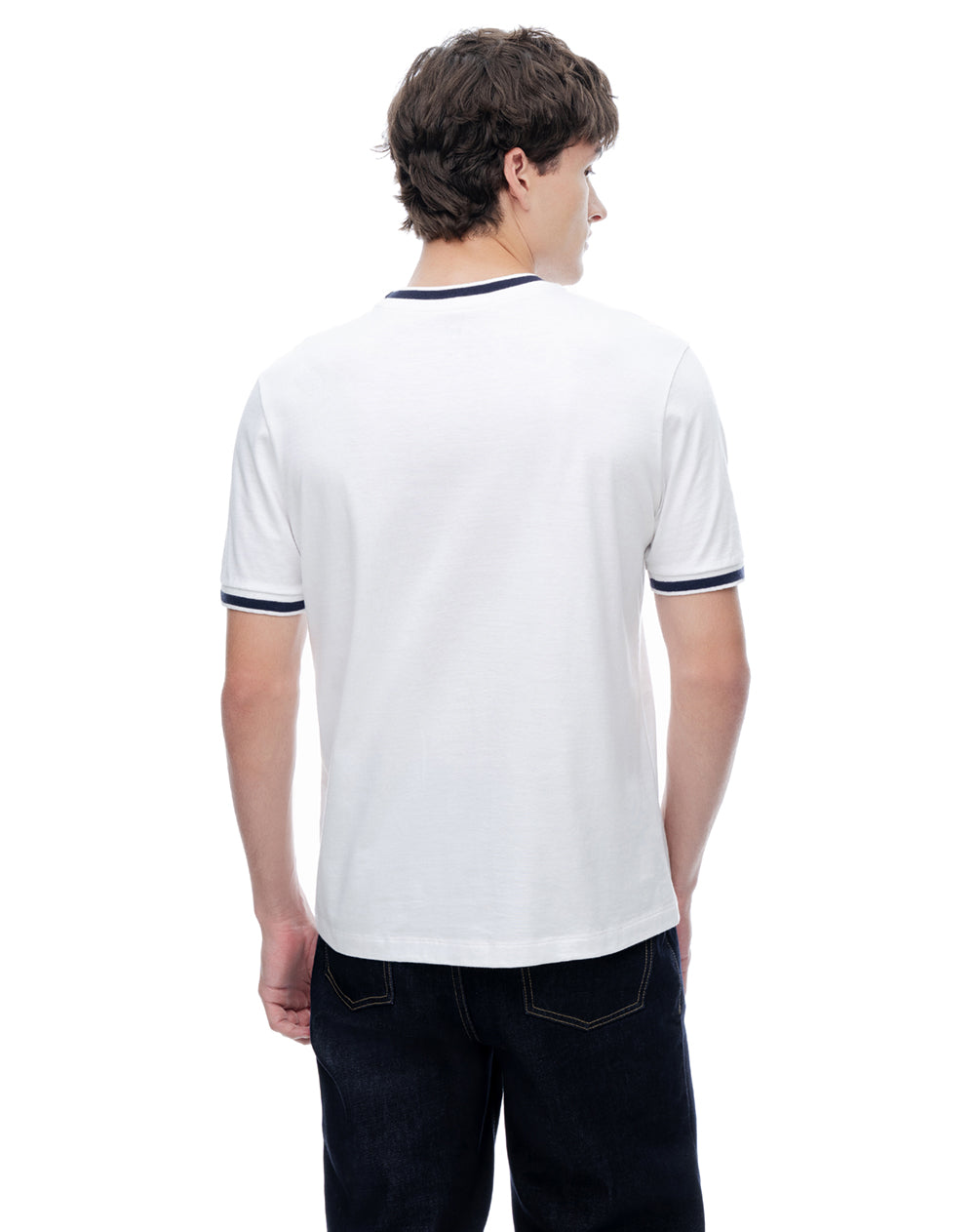 Camiseta regular algodón jersey azul hombre