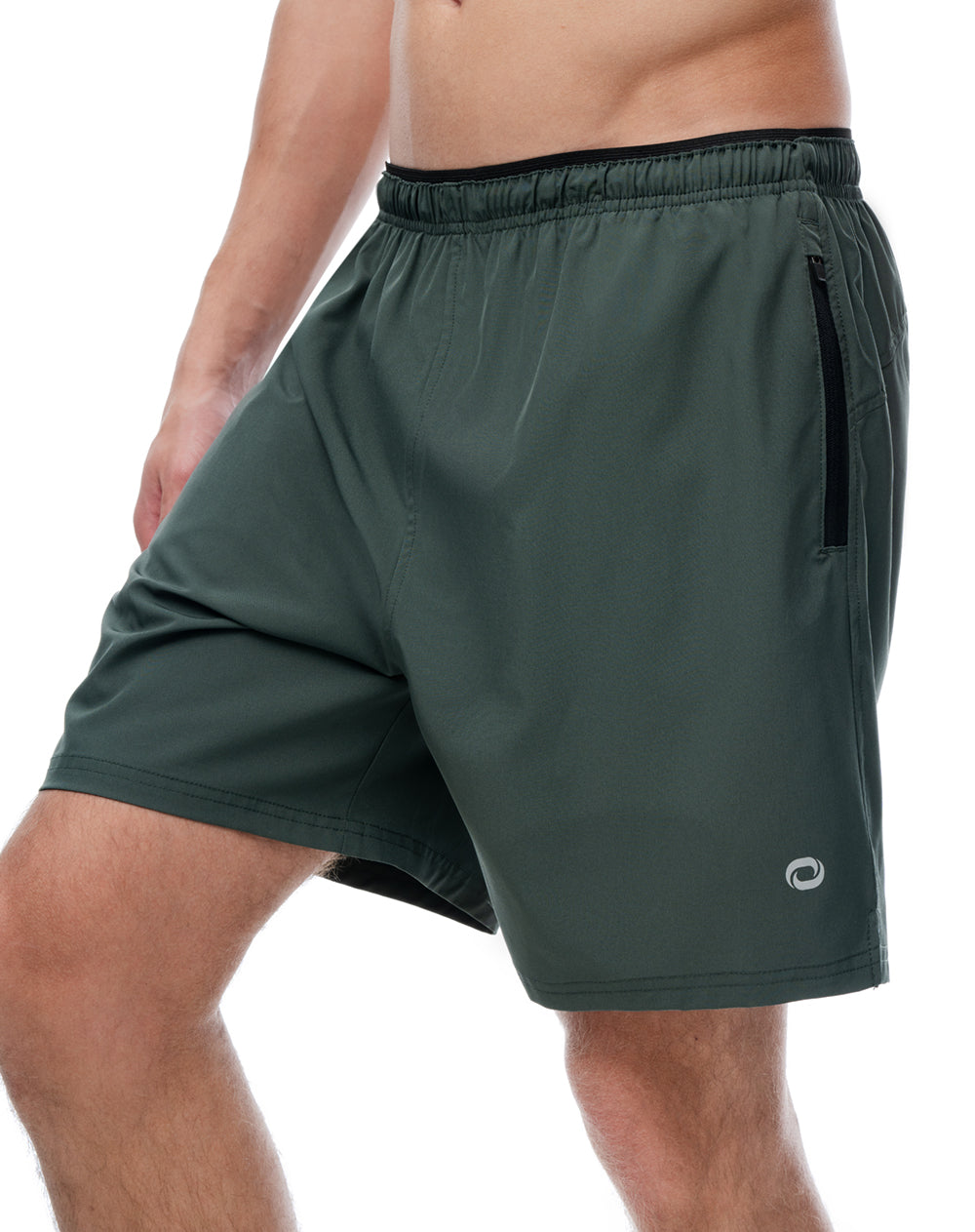 Pantaloneta deportiva malla interna verde hombre
