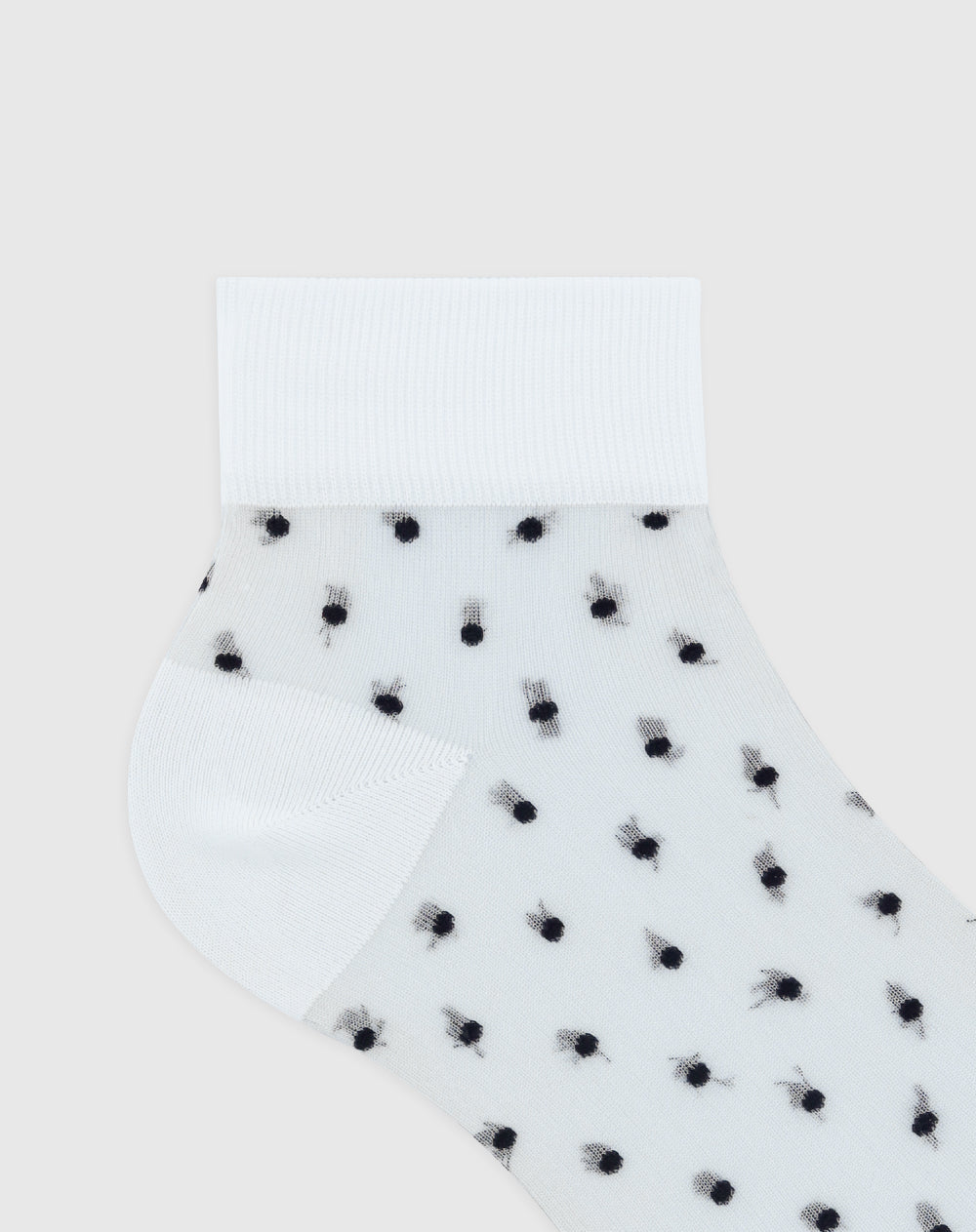 Medias para mujer tobilleras con transparencia blancas