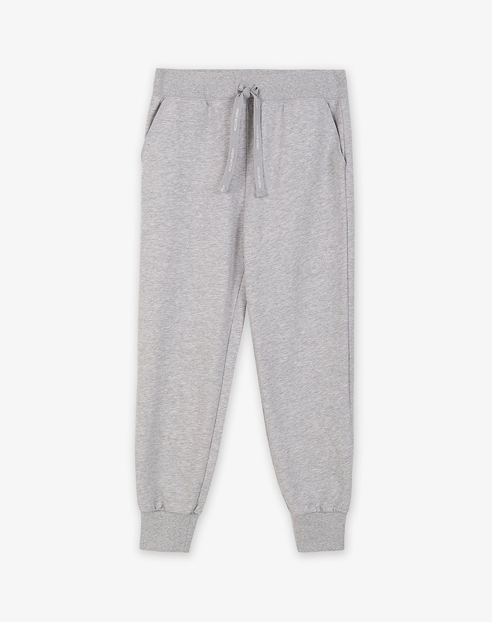 Jogger slim fit tiro medio gris jaspe