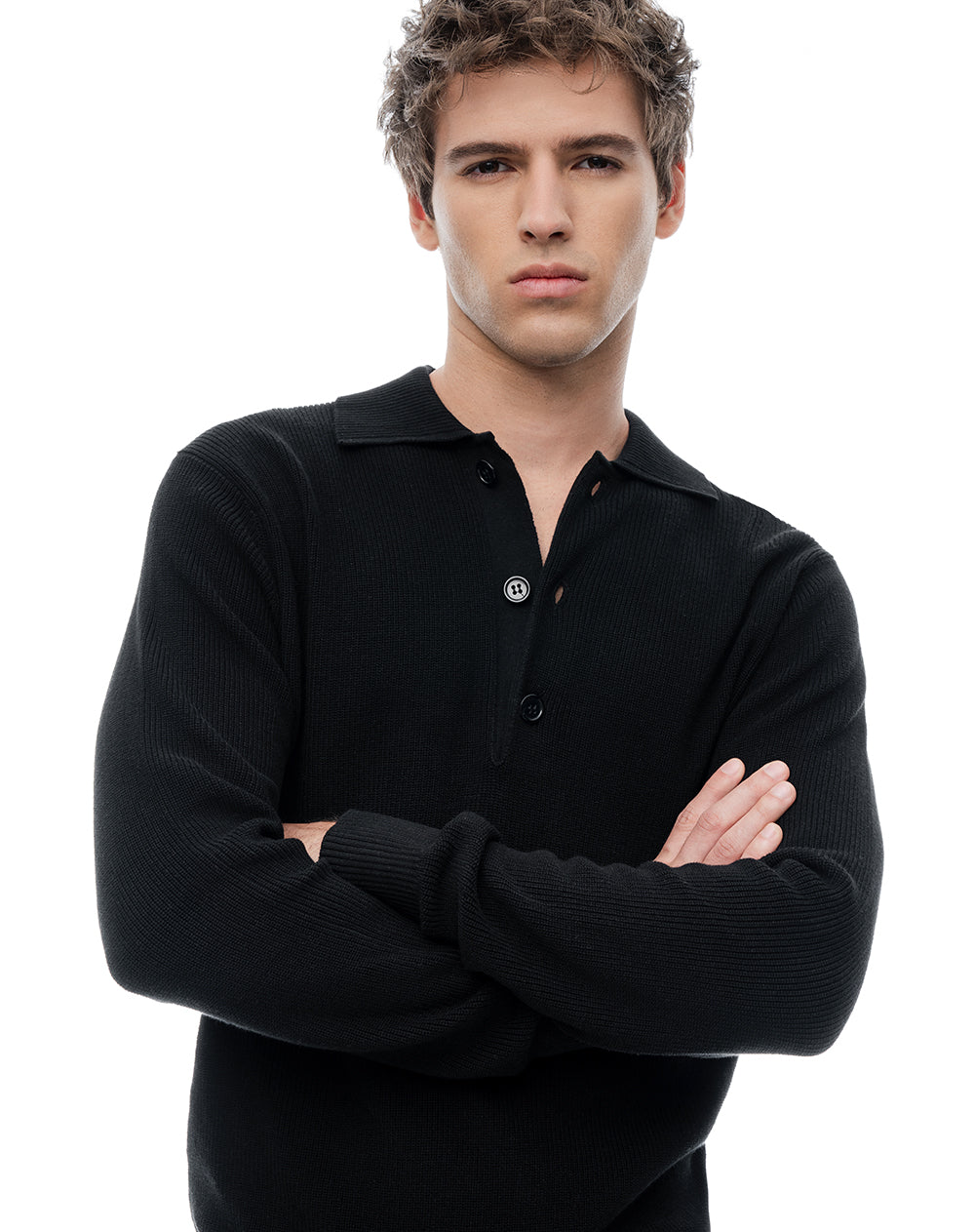 Buzo regular negro hombre