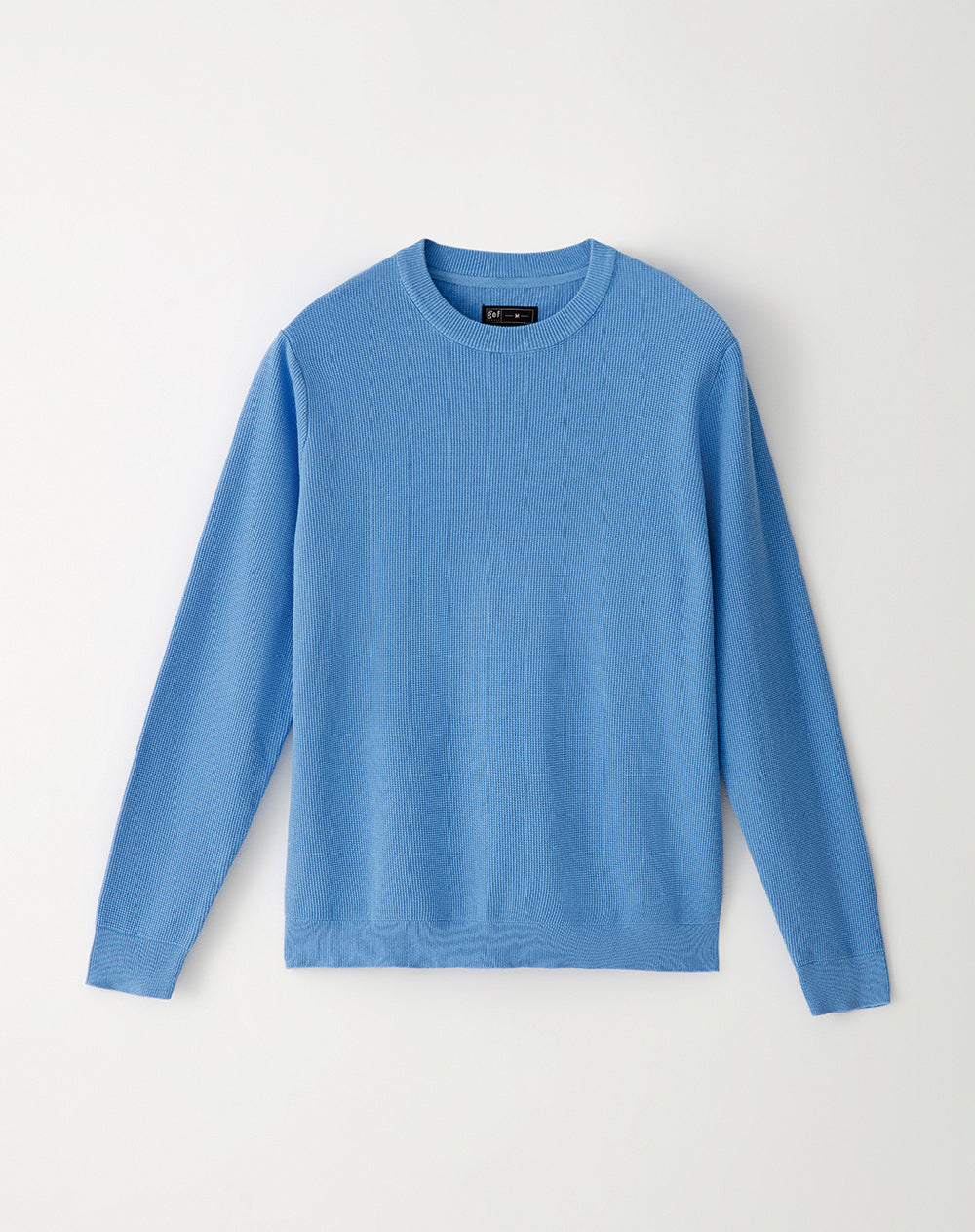 Buzo regular tejido algodón azul hombre