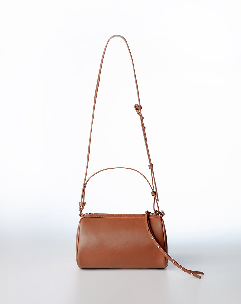 Bolso tipo baguette café mujer