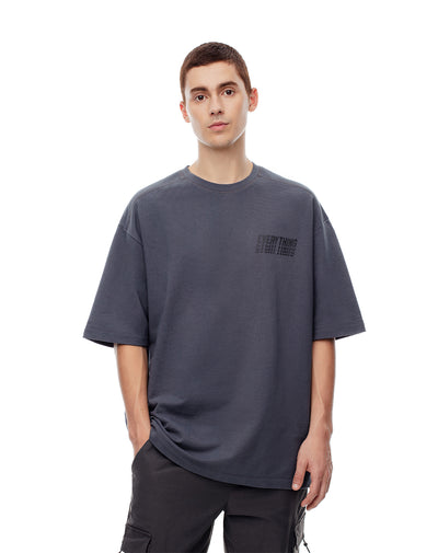 Camiseta oversized algodón gris hombre