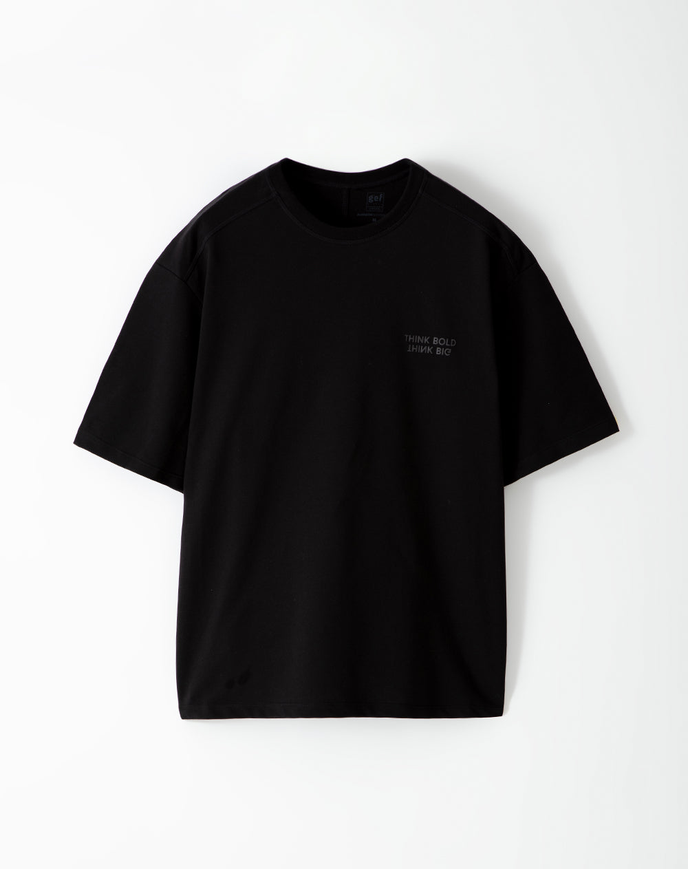 Camiseta oversize algodón negra hombre