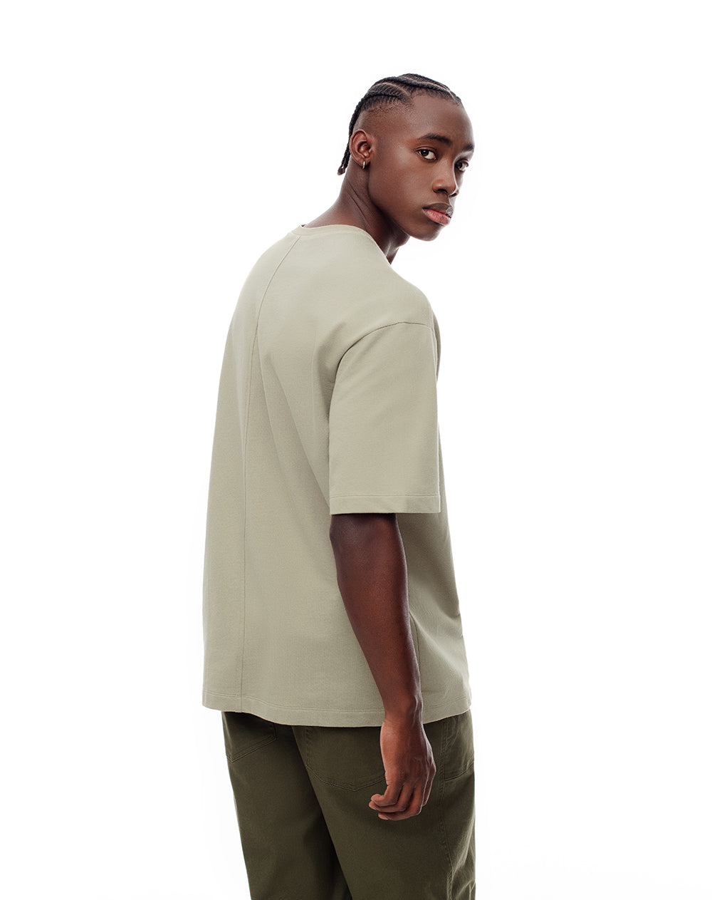 Camiseta oversized fit manga corta verde