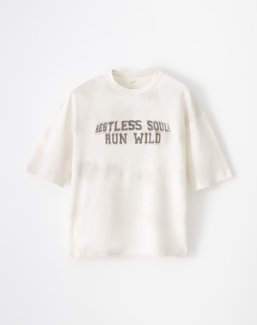 Camiseta regular algodón vainilla estampada hombre