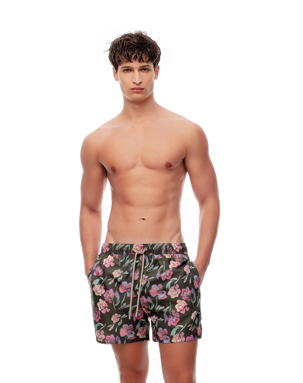 Pantaloneta de baño estampada hombre