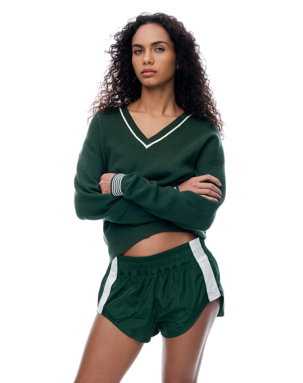 Short deportivo liviano verde mujer