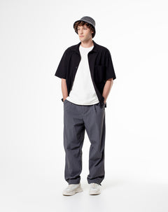 Pantalón utilitario amplio gris hombre