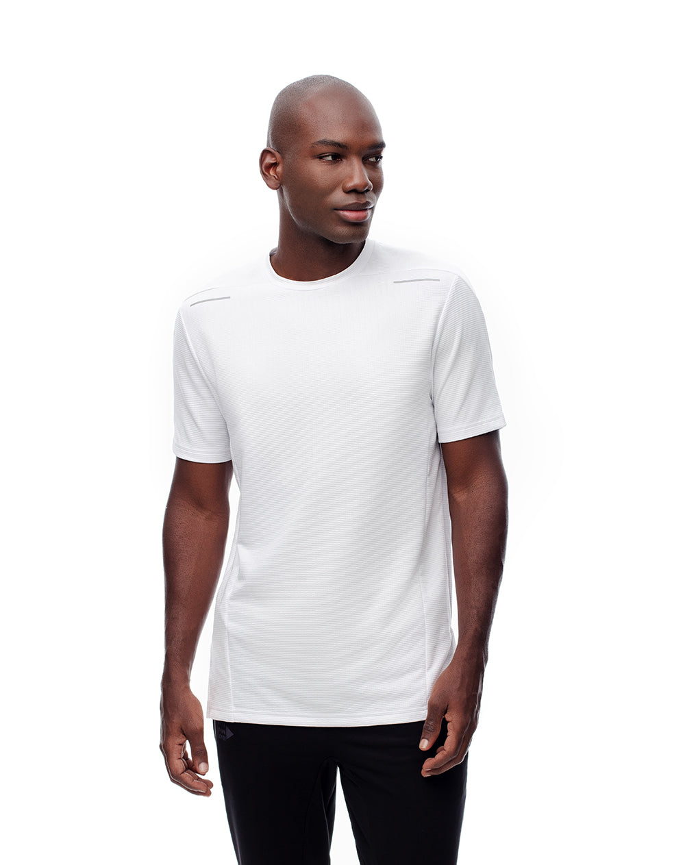 Camiseta slim fit manga corta blanca