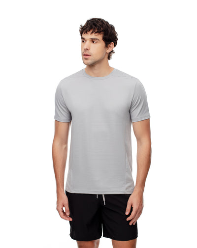 Camiseta deportiva control humedad gris hombre