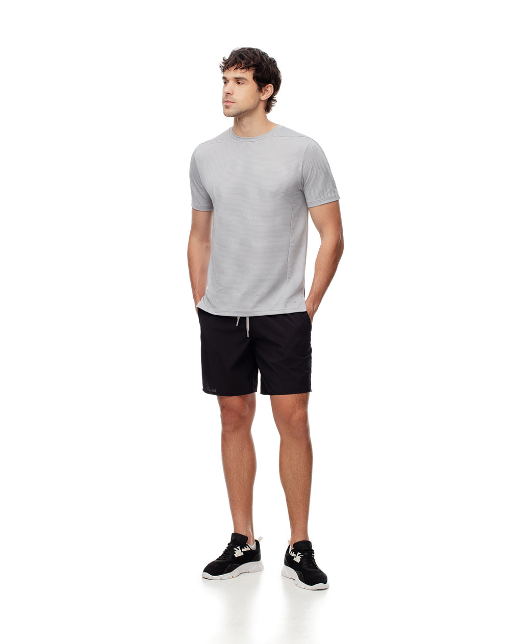 Camiseta deportiva control humedad gris hombre