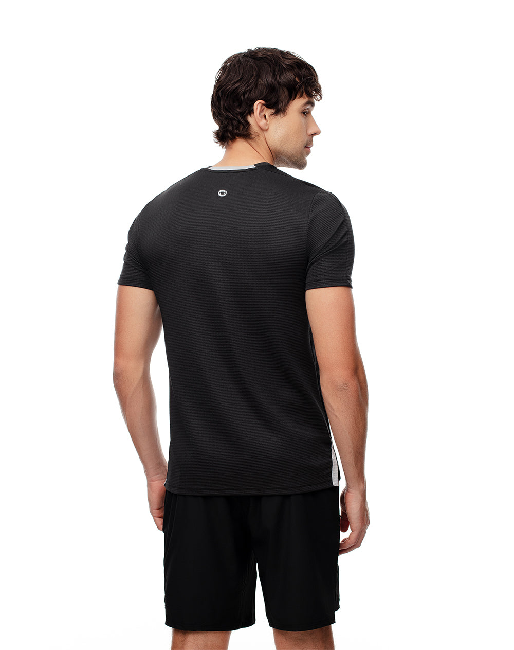 Camiseta deportiva control humedad negra hombre