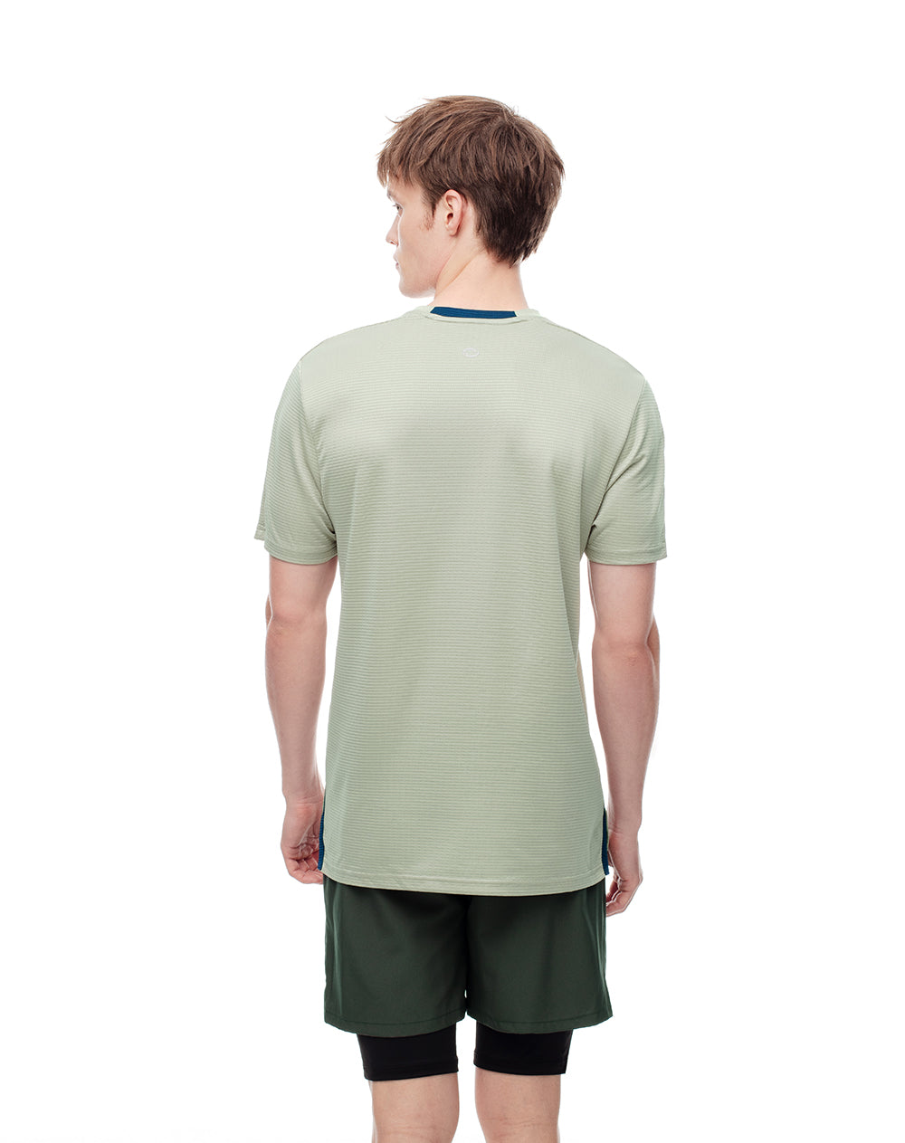 Camiseta deportiva control humedad verde hombre