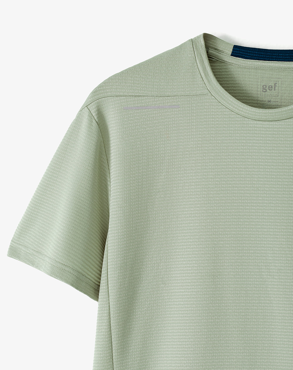 Camiseta slim fit manga corta verde