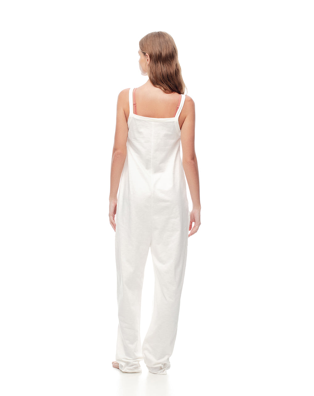 Enterizo holgado algodón blanco mujer