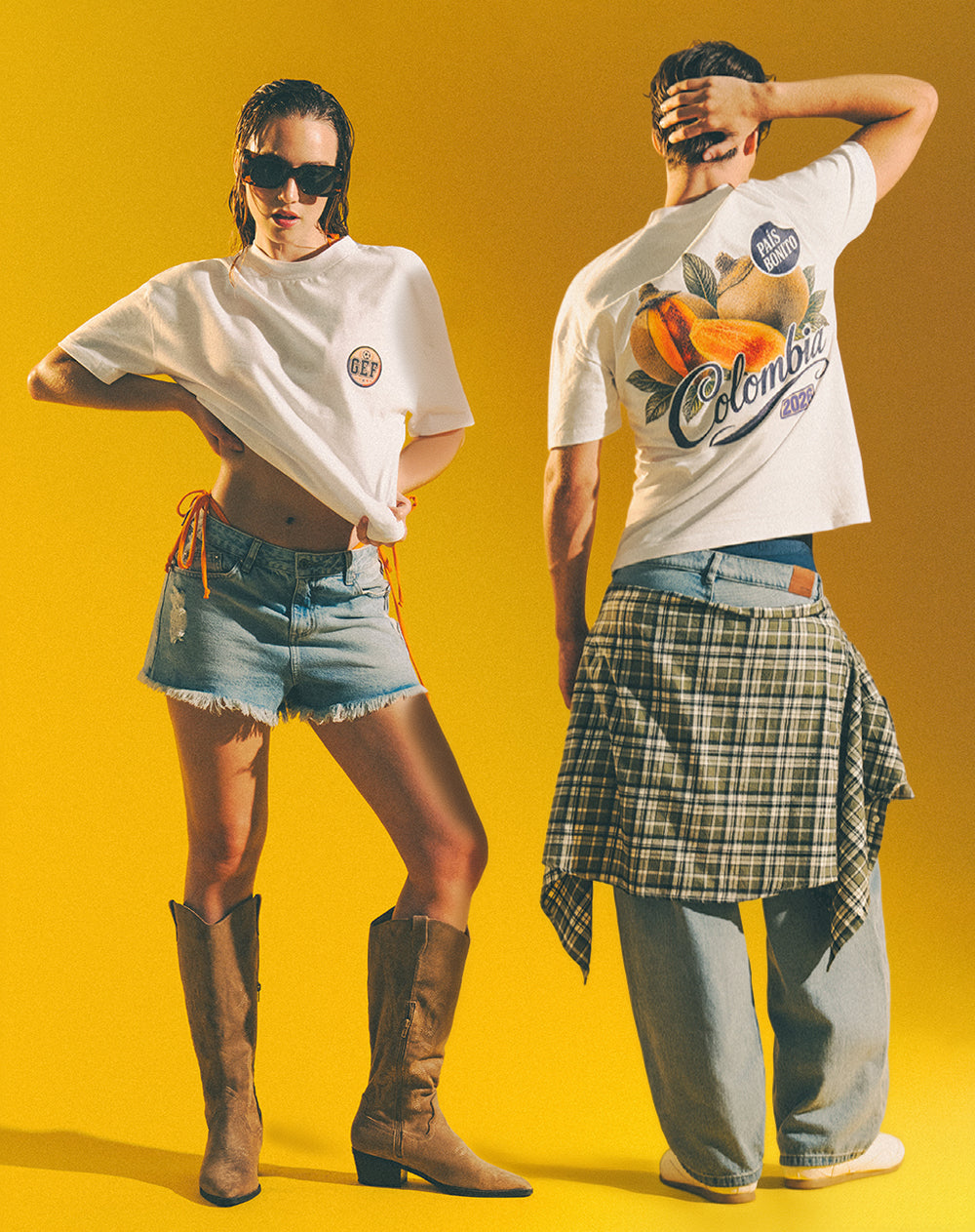 Camiseta Colombia país bonito blanca unisex