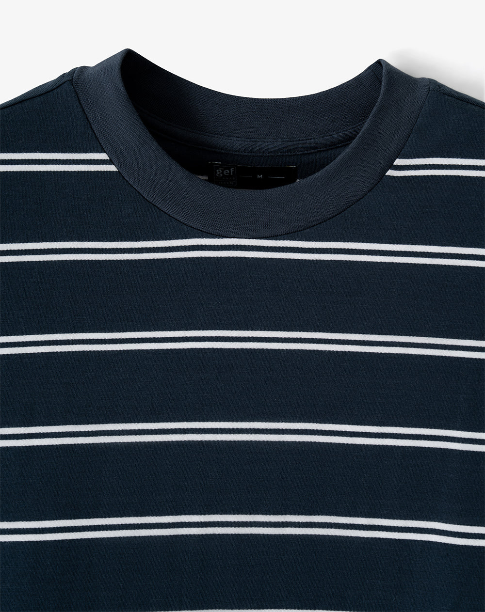 Camiseta regular manga corta azul rayas hombre