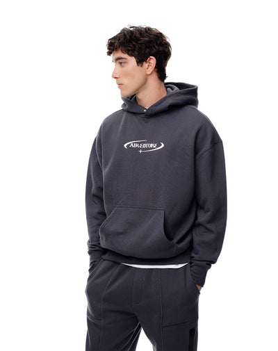 Buzo tipo hoddie gris hombre