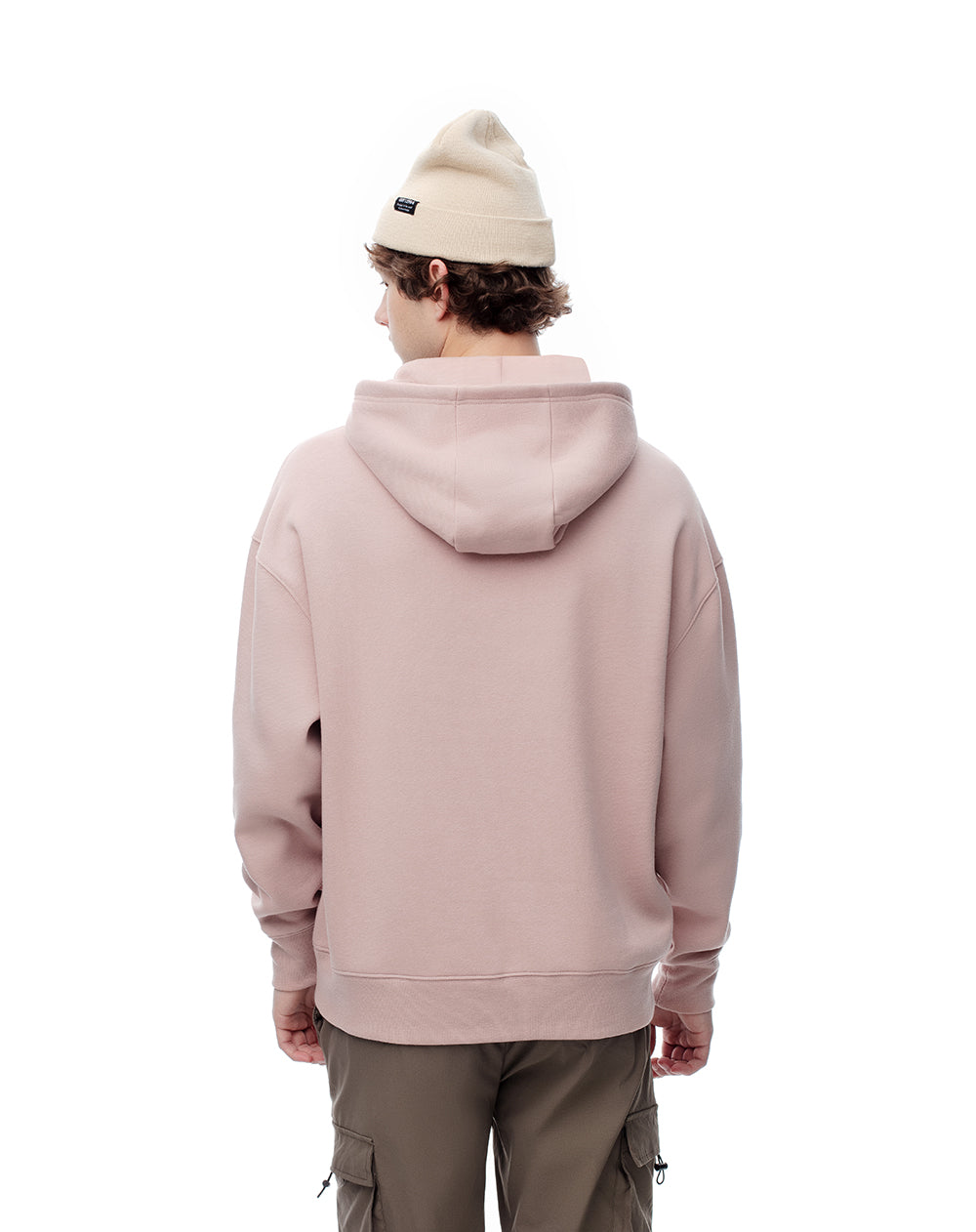 Buzo tipo hoddie palo rosa hombre