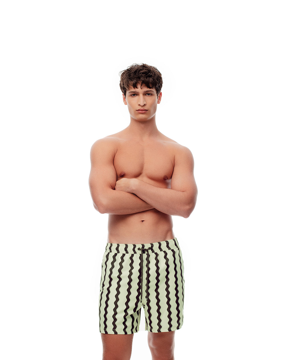 Short pantaloneta habano rayas