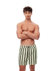 Pantaloneta de baño rayas hombre