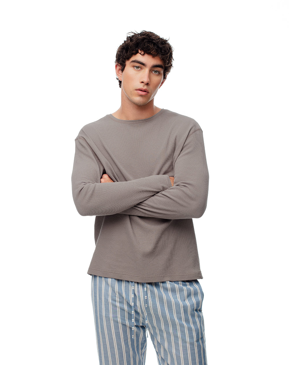 Camibuzo relax algodón taupe hombre