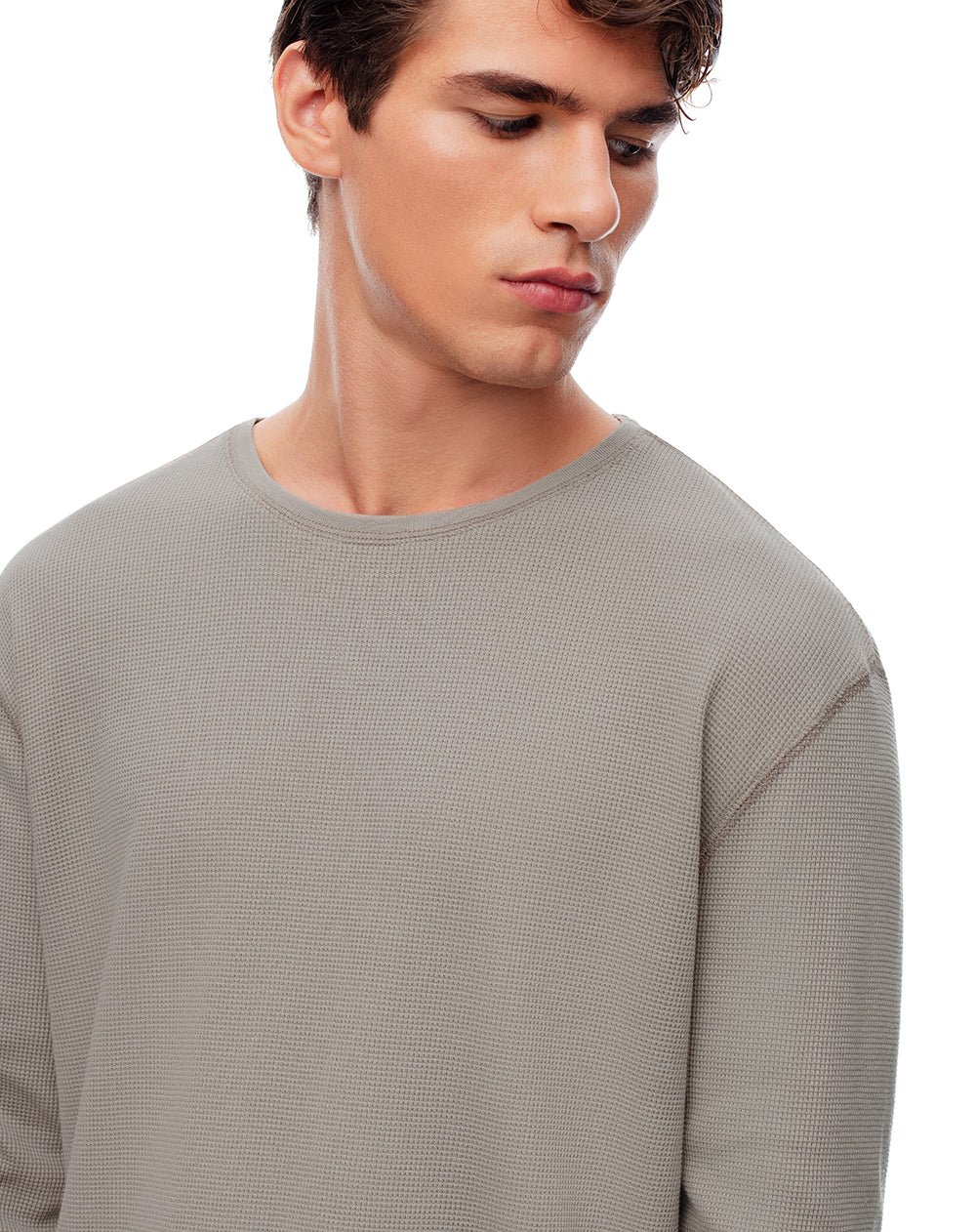 Camibuzo regular algodón taupe hombre