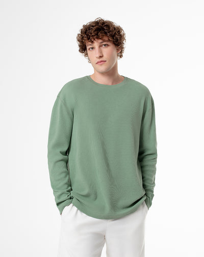 Camibuzo oversize algodón verde hombre