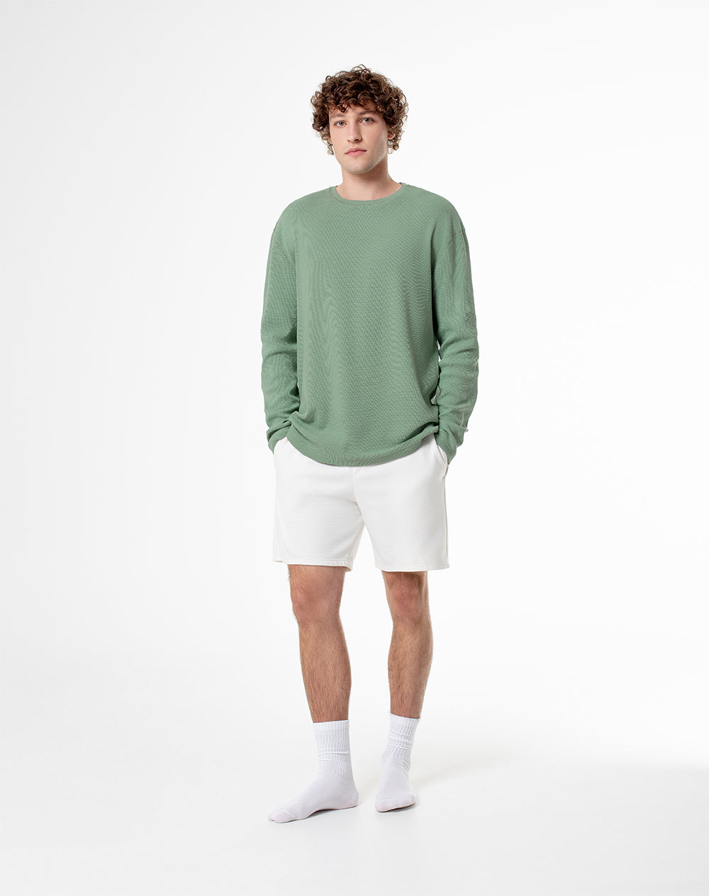 Camibuzo oversize algodón verde hombre