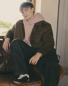 Chaqueta regular chocolate hombre