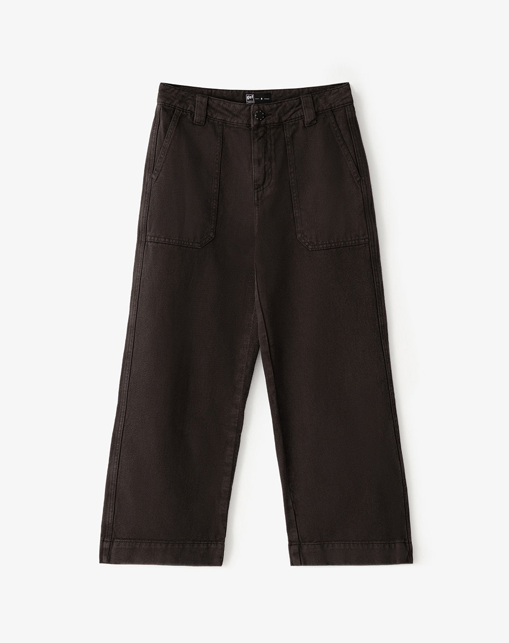 Jean culotte tiro medio chocolate mujer