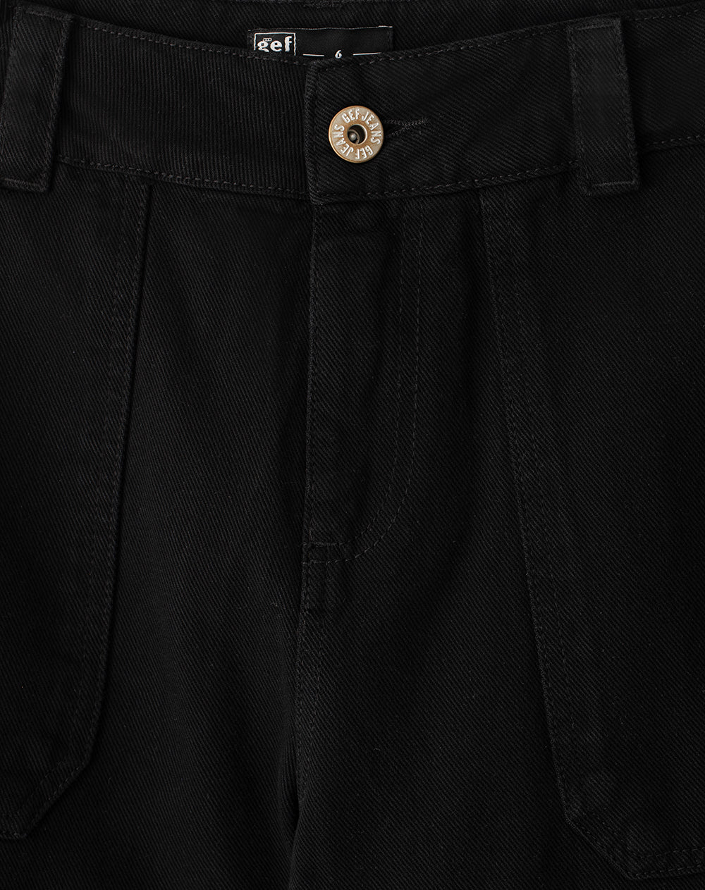 Jean culotte tiro medio negro mujer