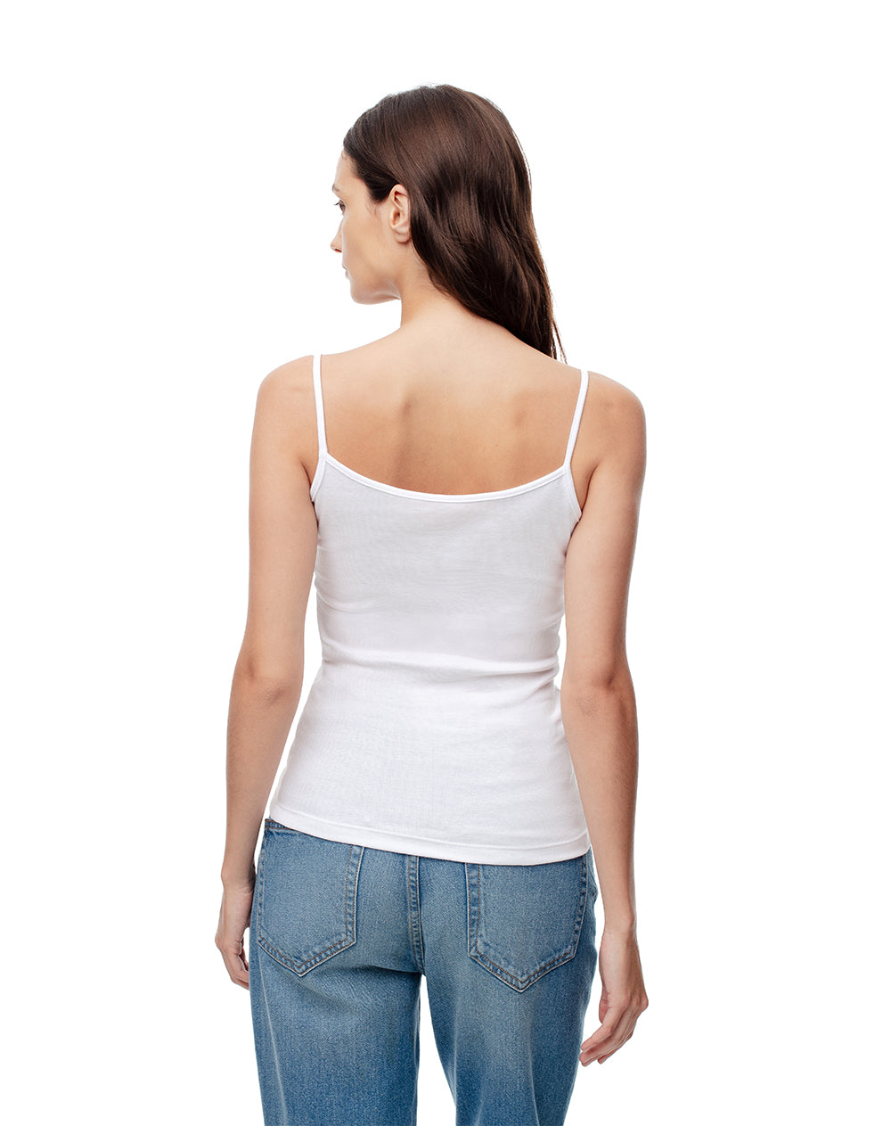 Camisilla slim algodón blanca mujer
