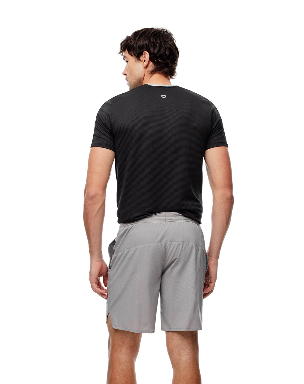 Pantaloneta deportiva secado rápido gris hombre