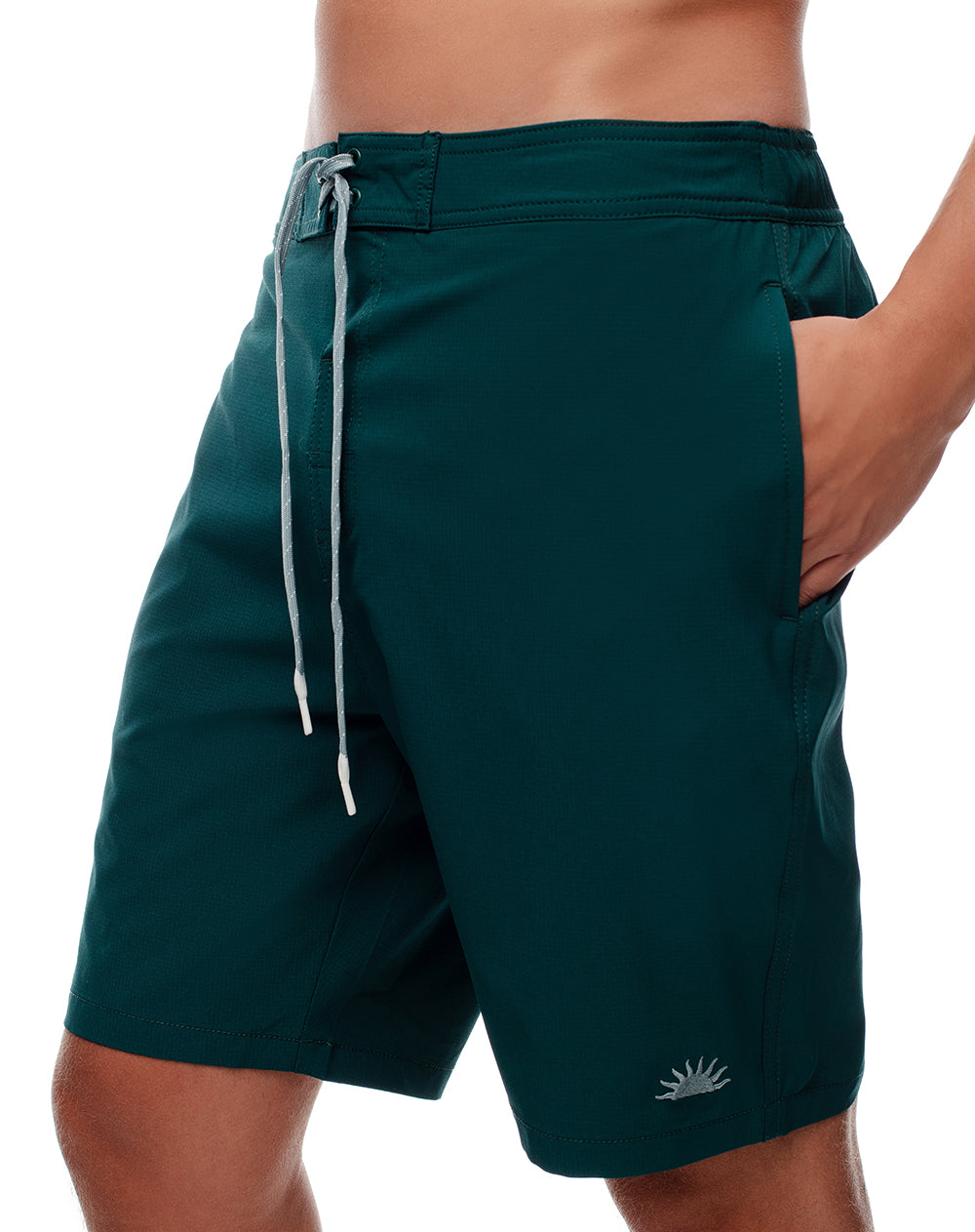 Pantaloneta de baño verde hombre