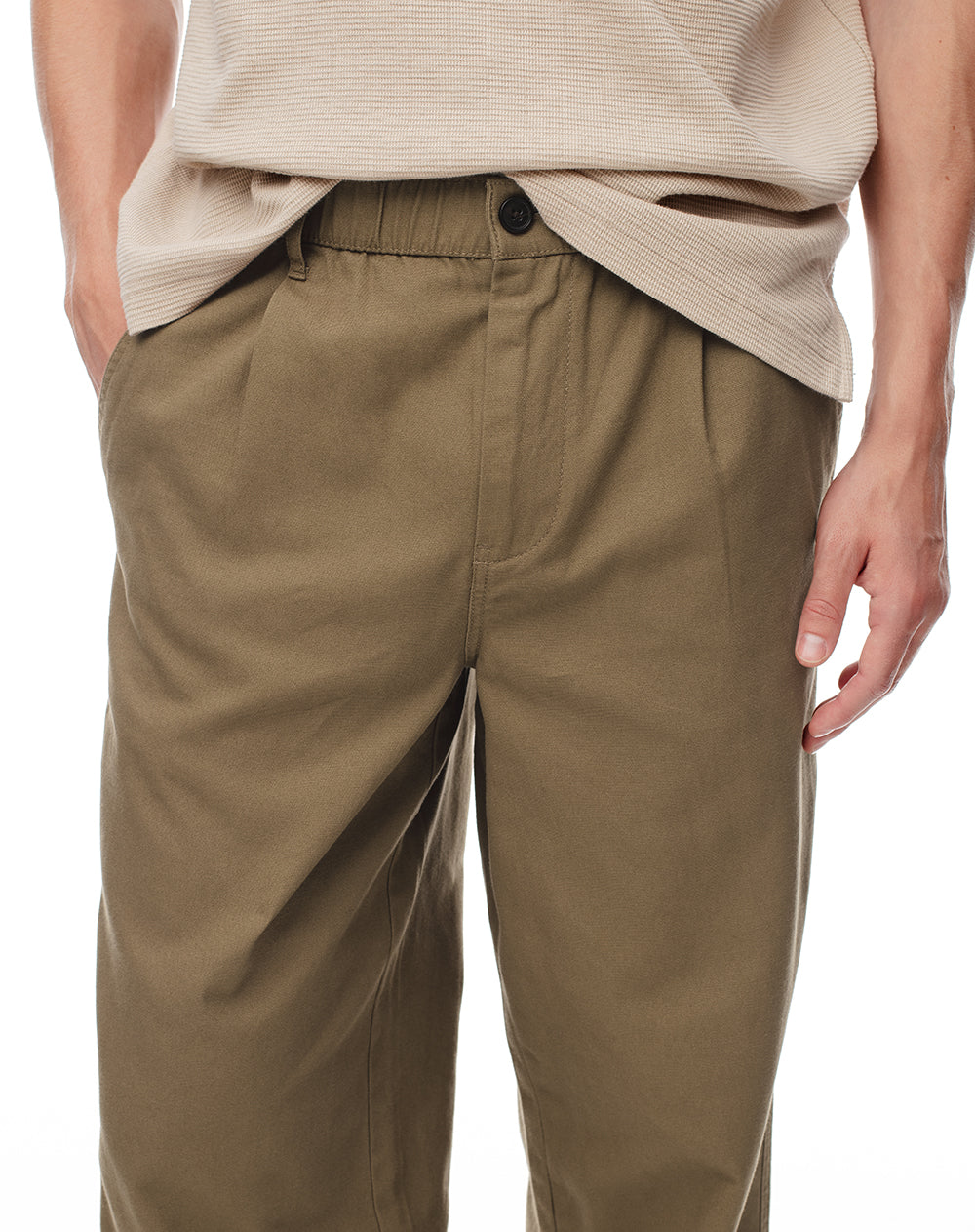 Pantalón recto liviano habano hombre