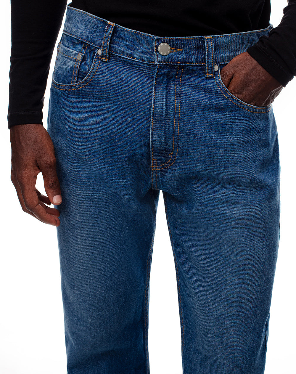 Jean recto índigo oscuro hombre