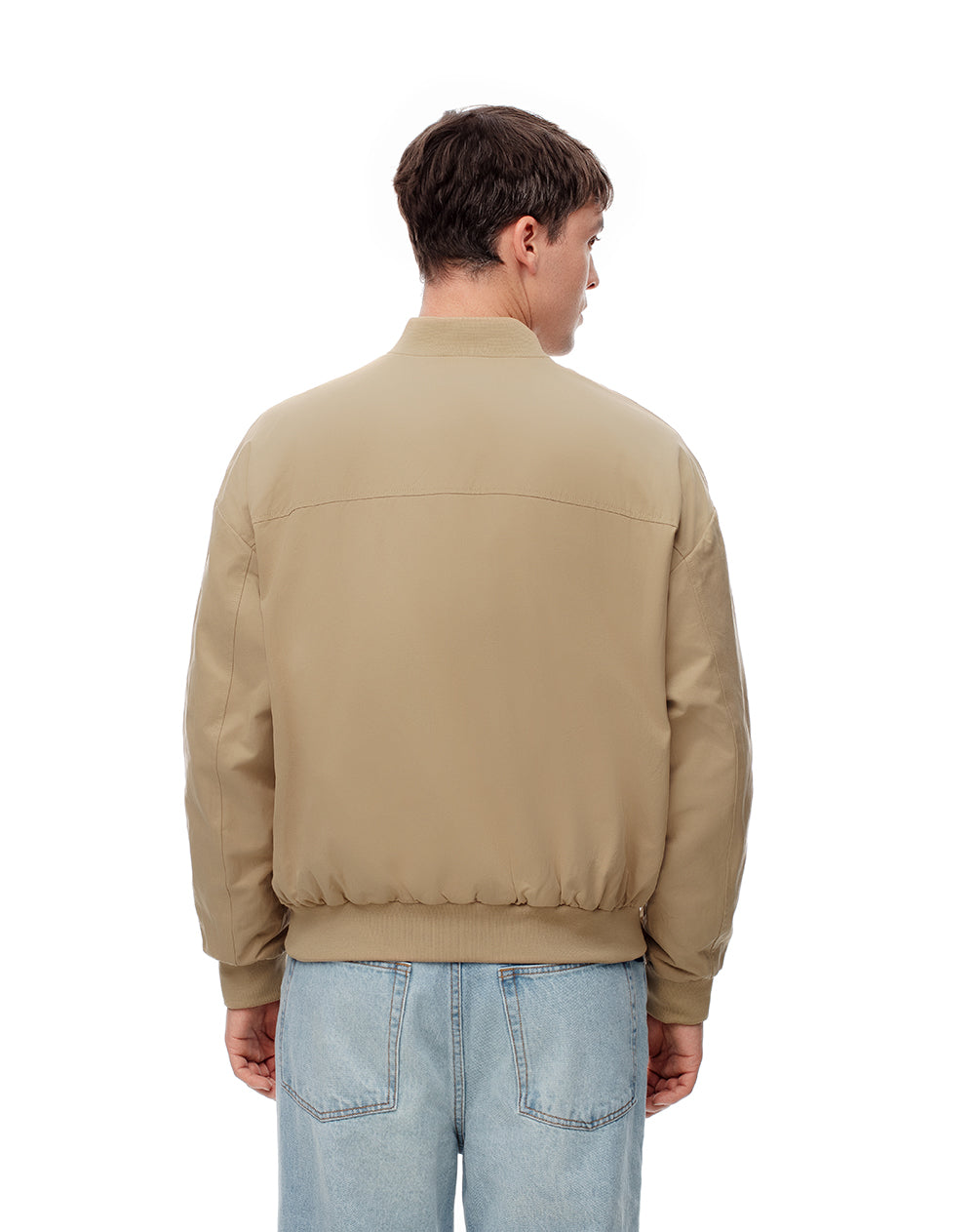 Chaqueta bomber regular caqui hombre