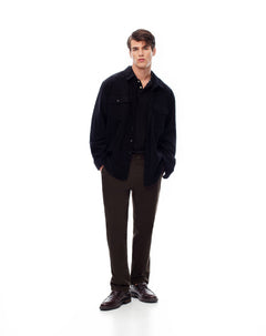 Pantalón chino 98% algodón chocolate hombre