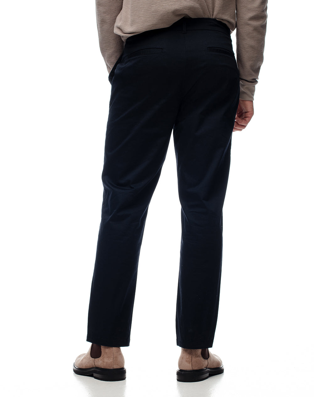 Pantalón regular tiro medio azul hombre