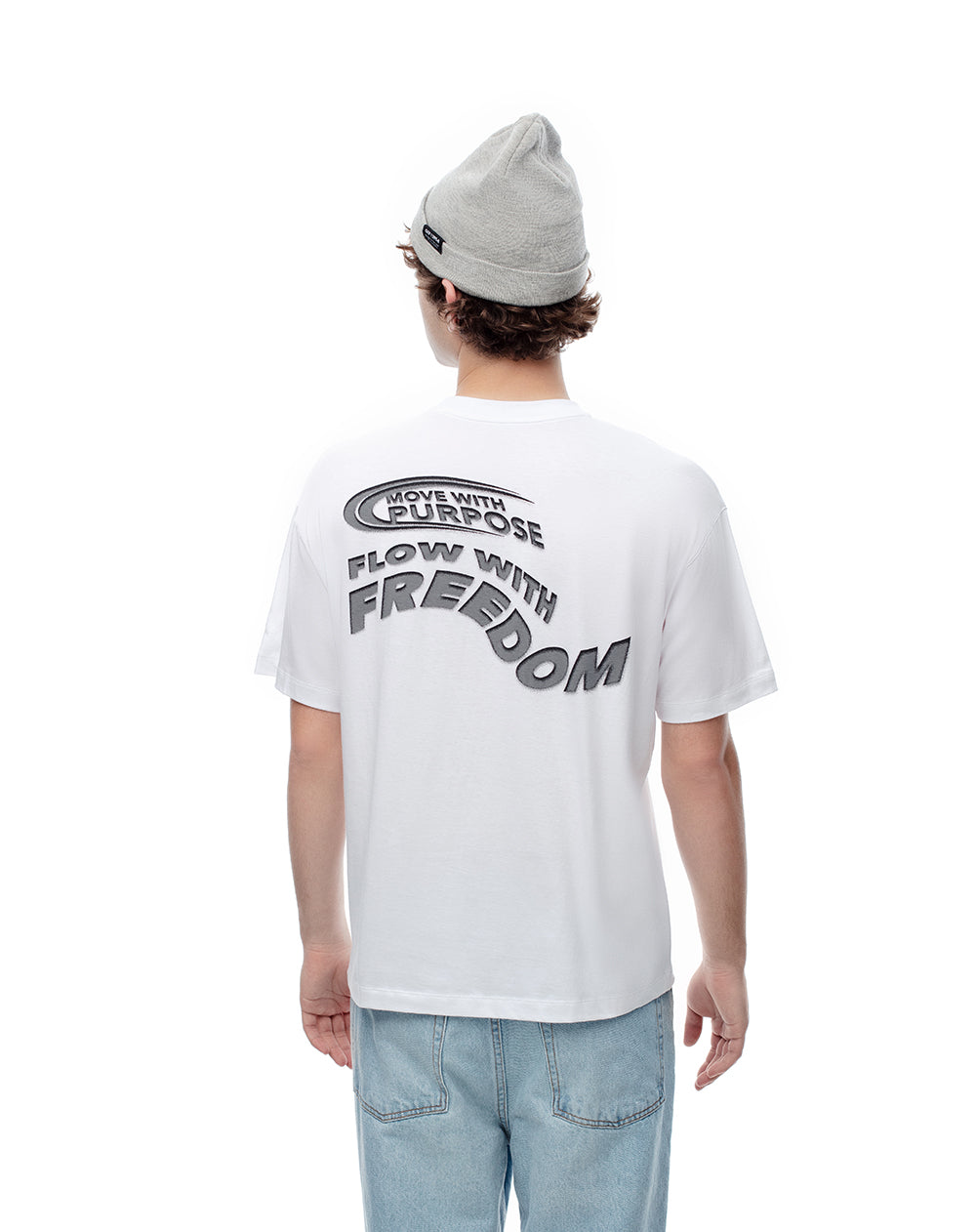 Camiseta regular fit manga corta blanca